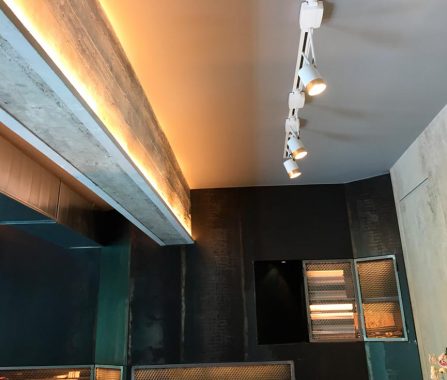 Detalle iluminación vigas proyecto JD7