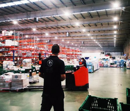 Control iluminación almacén Caprabo